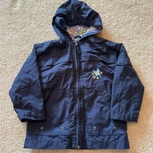 Kids Navy Blue Hooded Jacket